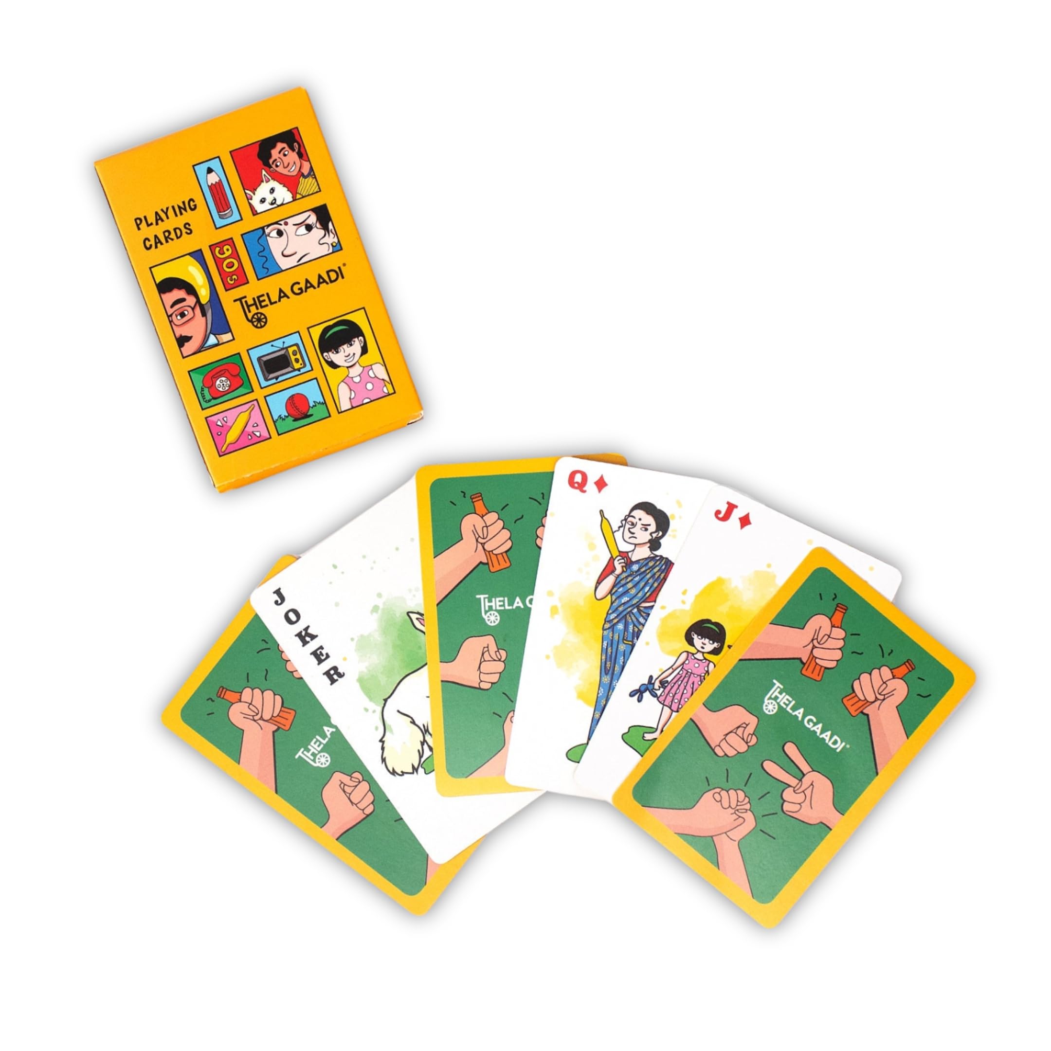 THELA GAADI - 90s Nostalgia Playing Cards Deck | Quality Paper Playing Cards for All Ages (B0D4YGBZT9) Amazon Price History, Amazon Price Tracker