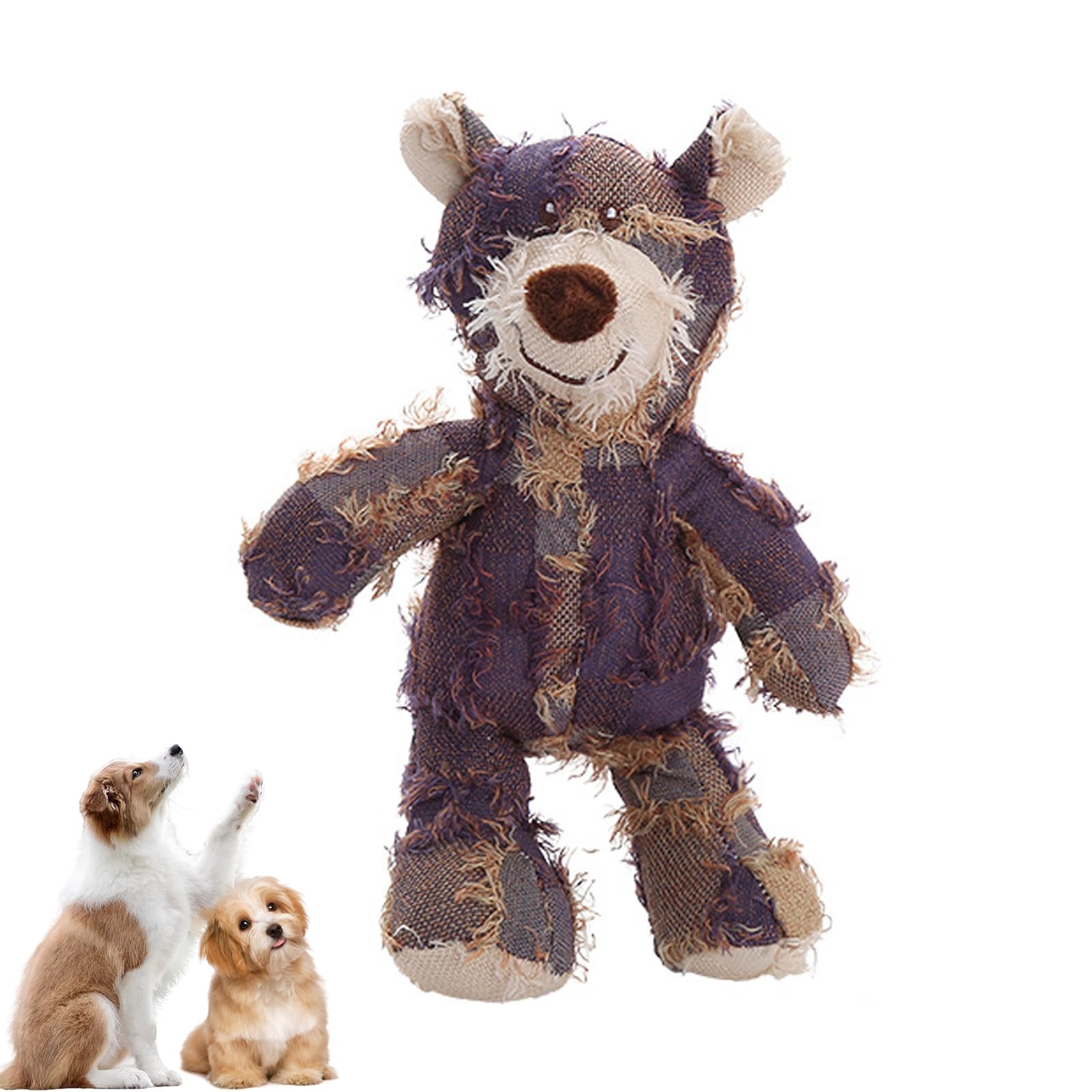 GWAWG Indestructible Robust Bear Dog Toy,Resistant Squeaky Dog Toys,Robust Bear Dog Squeak Chew Toy,Upgraded Indestructible Dog Toys,dogs biting petsboro robust bear chew toys (purple)