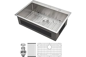 Lordear 33x22 Inch Topmount Single Bowl Kitchen Sink