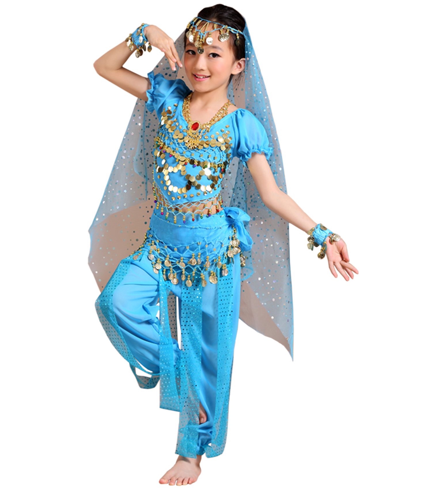 Astage Children Indian Belly Dance Girl Costume Halloween Performance Sets
