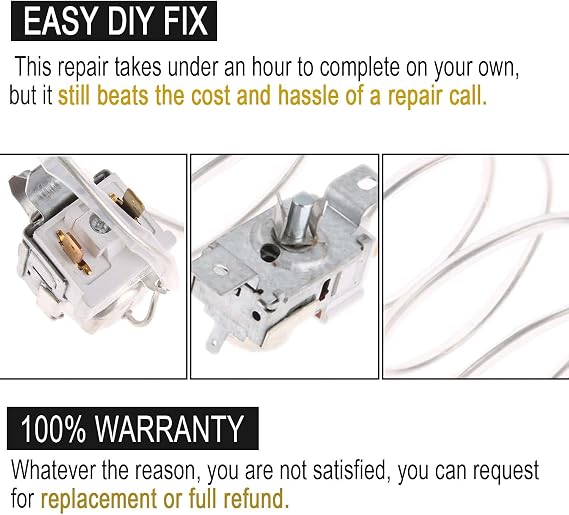 UPGRADED 2198202 Refrigerator Cold Control Thermostat by Seentech Easy to Install - Exact Fit for Whirlpool,Kenmore Refrigerator - Replaces Part Numbers: WP2198202 2161284 2198201 PS11739232 AP6006166