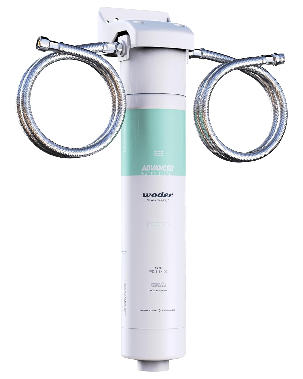 Woder WDS8KADVDC Ultra High Capacity Under Sink Water Filter with Direct Connect Fittings