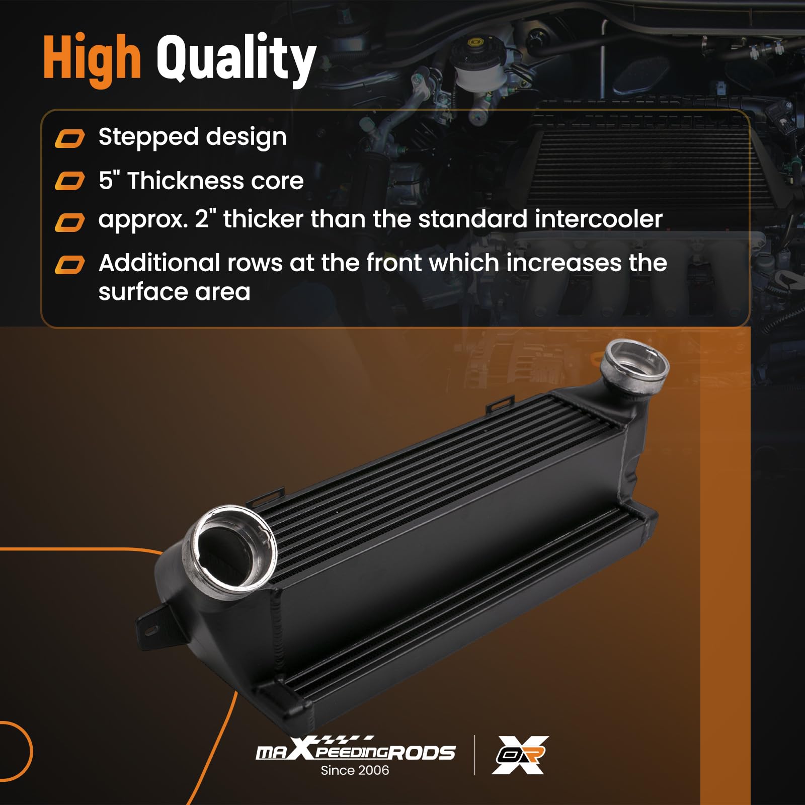 maXpeedingrods Refroidisseur Intermédiaire ; Intercooler pour Série 3 E90 E93 E92 E91 330d 335d | E90 E93 E92 E91 330d 335d Intercooler