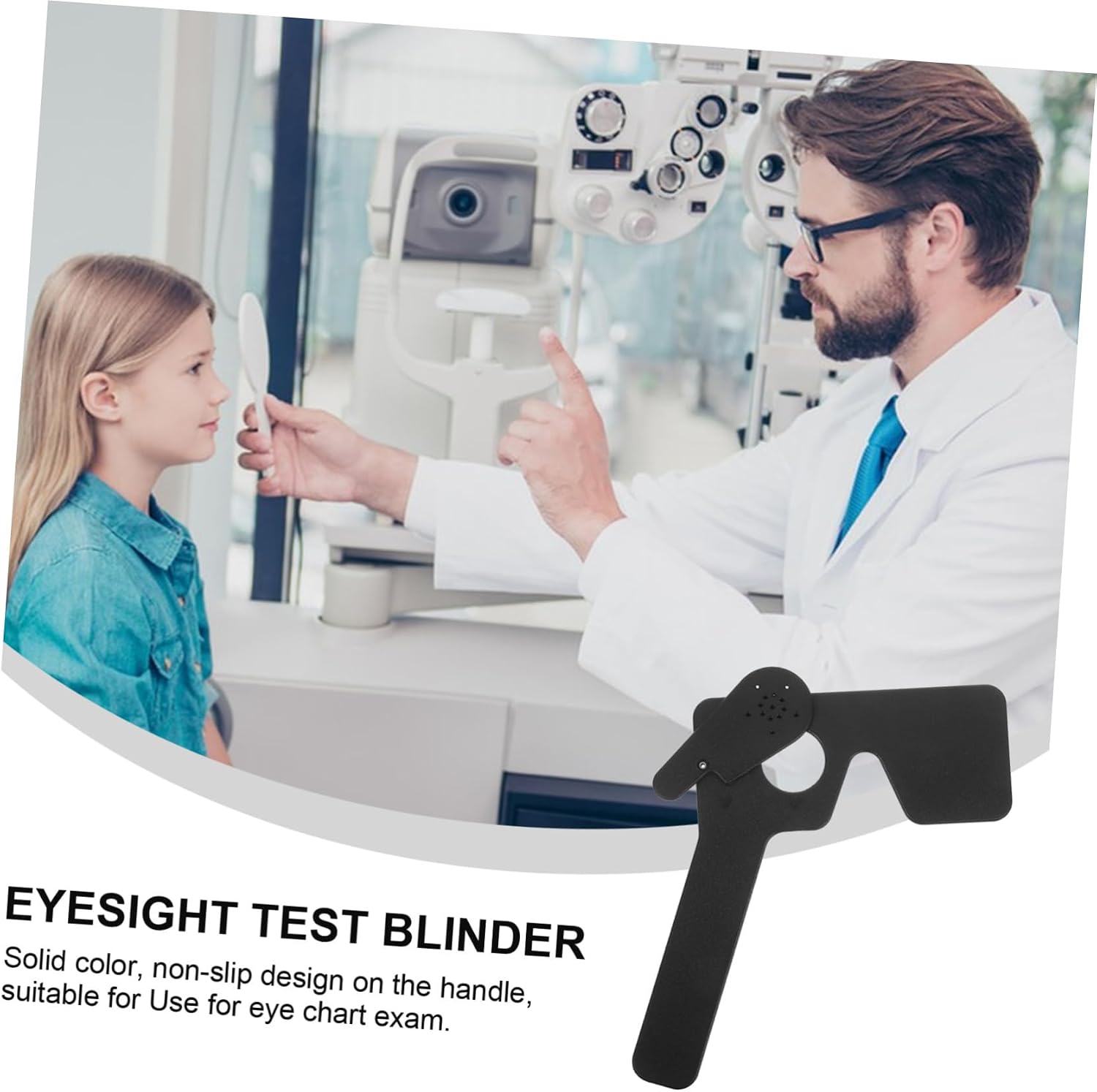Unomor Eye Occluder for Testing Professional Handheld Eye Patch Suitable for Ages Non- Design for Hospitals and Schools