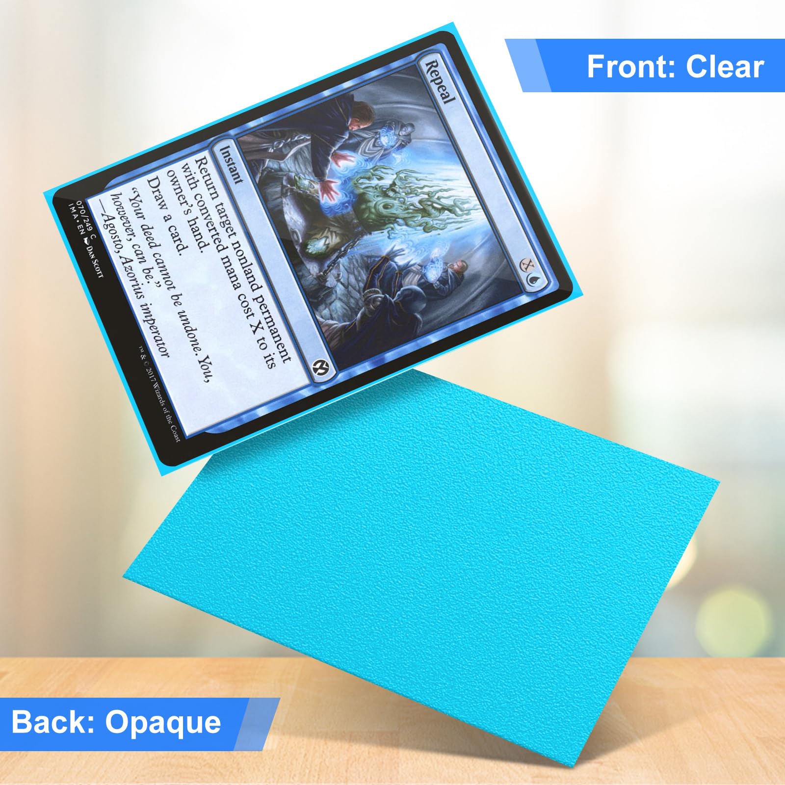 Trading Card Sleeves Perfect Fit MTG Matte Sleeves (Blue, 300) - BigaMart