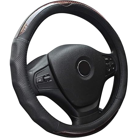 Amazon Linxas ハンドルカバー 軽自動車 Sサイズ 本革 ステアリングカバー 革 乗用車 普通車 カーボン調 O型 38cm レザー 四季汎用 おしゃれ 高級感 Lx 265 ブラウン ハンドルカバー 車 バイク