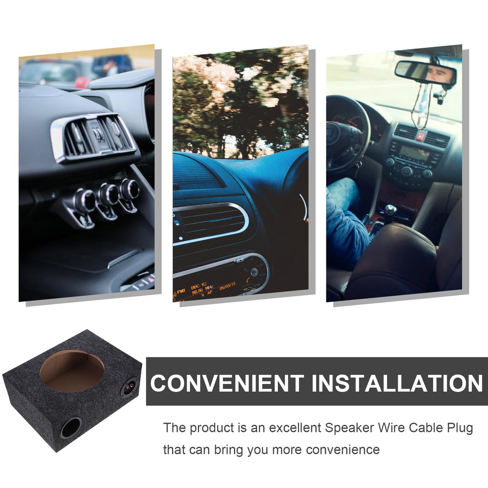 SHINEOFI Caja para Subwoofer de Coche de Subwoofer Activo Coche Caja Wofer para Vehículo