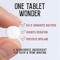 Vista 3 de Craft A Brew - Campden Tablets - Metabisulfito de sodio - Esterilante para vinificación - Ideal para vinos tradicionales de uva - Elaboración