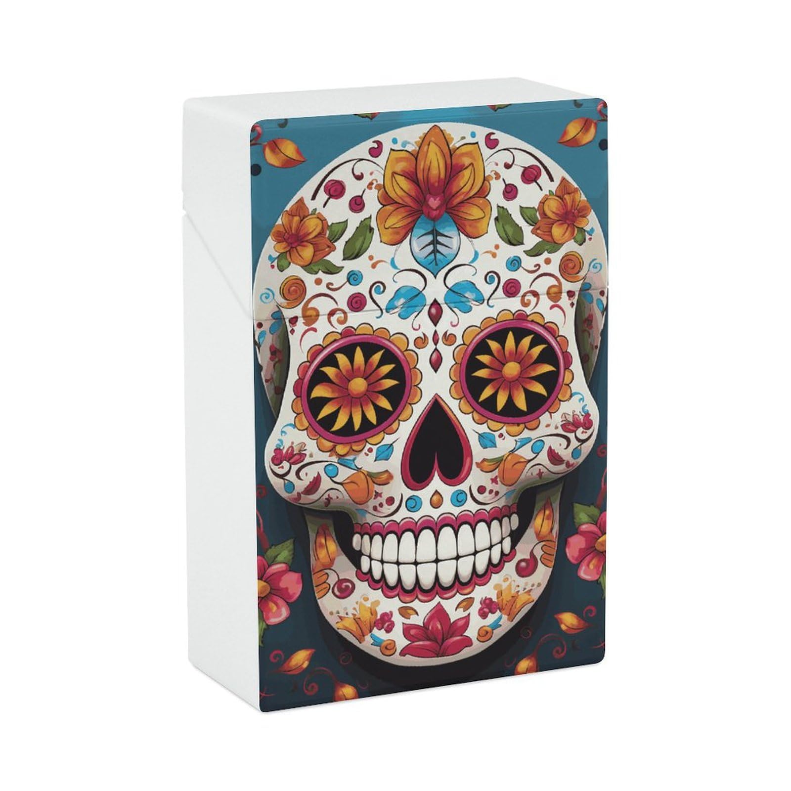Amazon.com: Cigarette Case King Size Cigarette Case Colorful Sugar Skull  Vintage Cigarettes Holder Waterproof Hard Shell Cigarettes Box Durable  Storage Box for Women Men : Health & Household