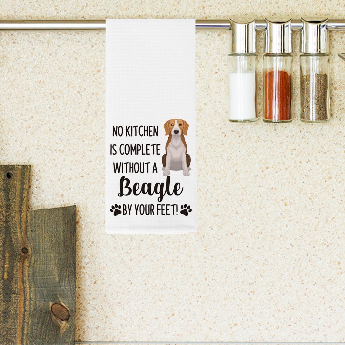 Funny Beagle Dog Kitchen Towels Beagle Gifts for Owners Women Men No Kitchen is Complete Without a Dog Waffle Weave Dish Tea Hand Towels for Farmhouse Home Bathroom Decorative 14 x 23 Inches - Image 6