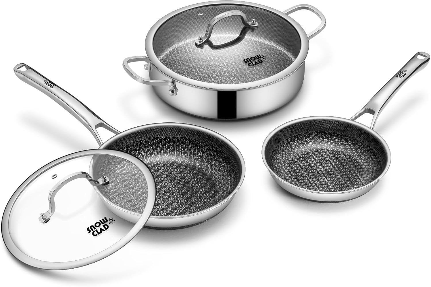 5-Quart Hybrid Non-Stick Saute Pan Set: Skillets & Fryer, PFOA Free 5-Quart Hybrid Non-Stick Saute Pan Set: Skillets & Fryer, PFOA Free