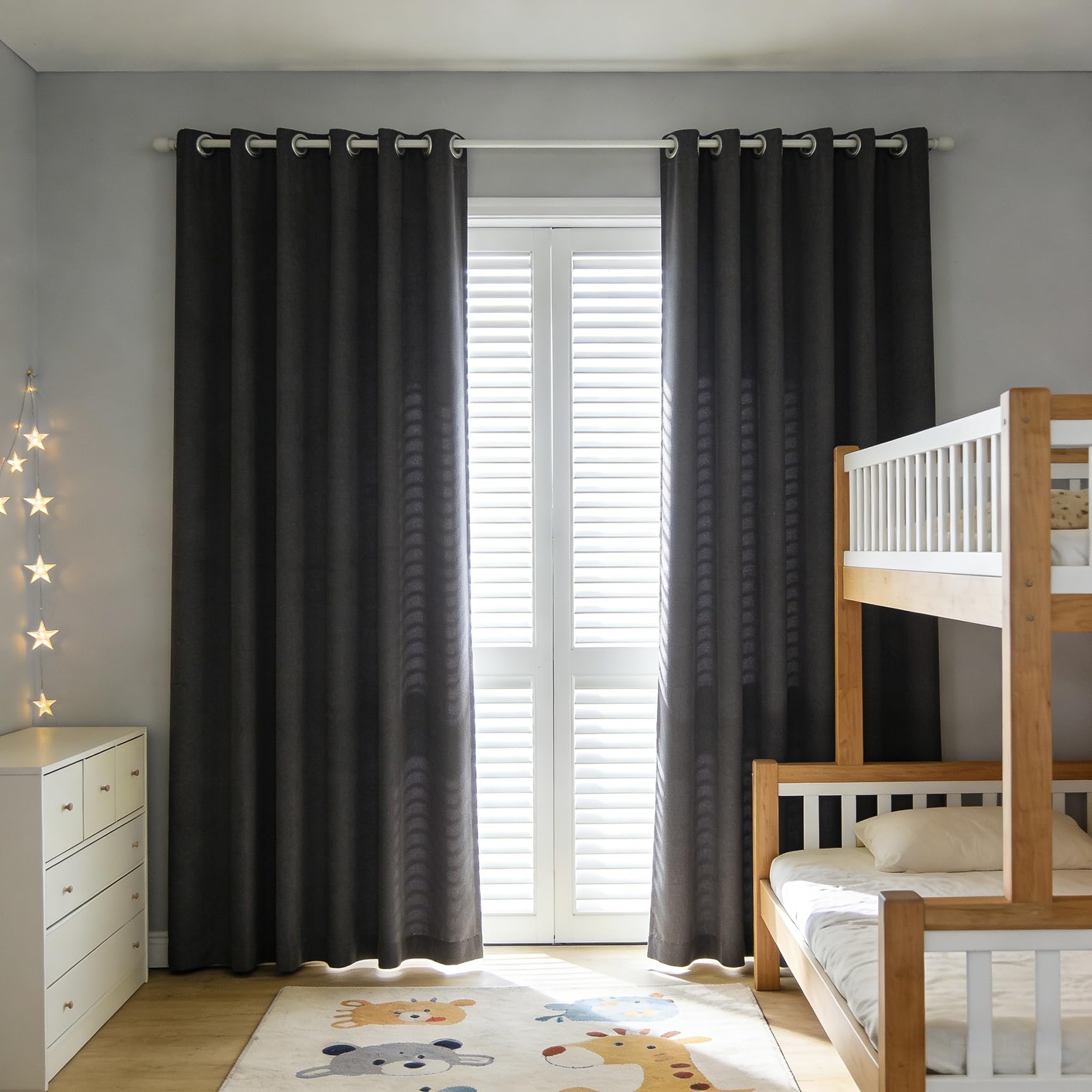 Rideau occultant anti bruit et thermique 90 x 255 cm gris foncé