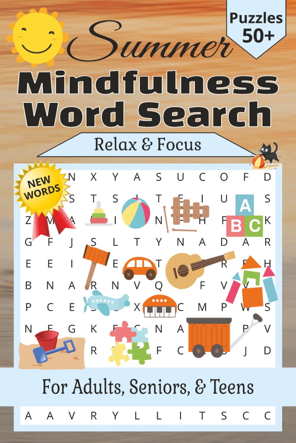 Mindfulness Summer Word Search Puzzle Book: Calming Puzzles for Relaxation and Anxiety Relief | Relax, Focus, and Calm the Mind | 6x9 Inches, 110 Pages | 50+ Puzzles | Solutions Included