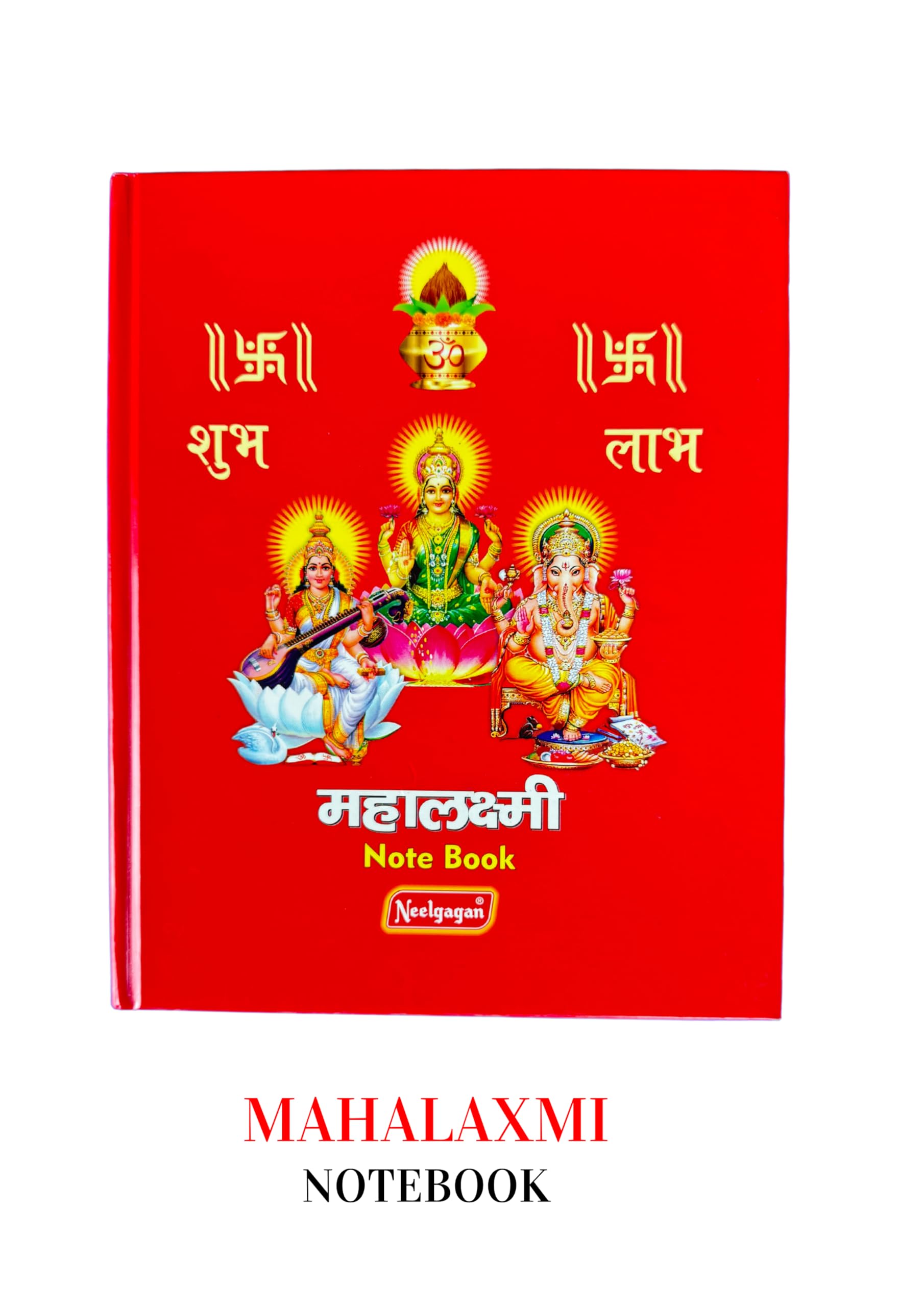 NEELGAGAN Mahalaxmi Notebook | (Type : Ruled Single line) 17.5cm x 22cm (Hardbound) Pack of-3