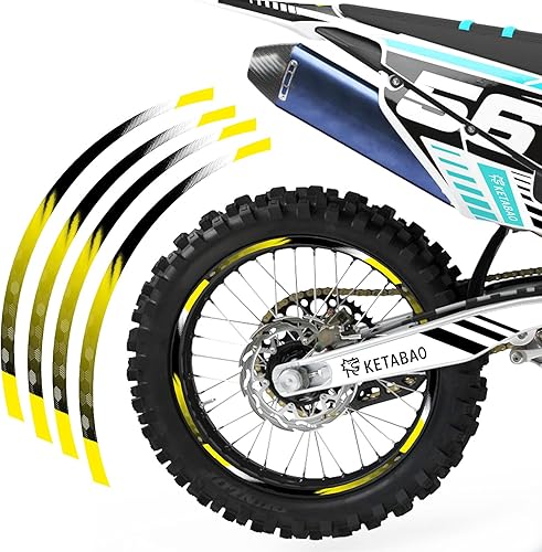 Miniatura 10 de Cinta adhesiva para llanta de motocross B01, 21 de 19 pulgadas, compatible con RMZ 250 450 RM-Z250 RM-Z450 (naranja)