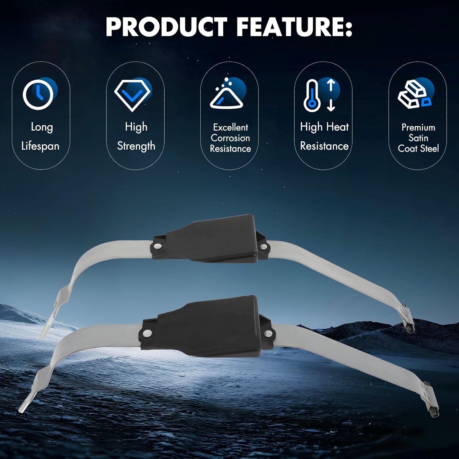 ECCPP 2PCS Fuel Tank Straps Replacement 2003-2006 for Jeep Wrangler l4 2.4L 1997-2002 for Jeep Wrangler l4 2.5L 1997-2006 for Jeep Wrangler l6 4.0L 2007 for Jeep Wrangler V6 3.8L 578-339 52100181