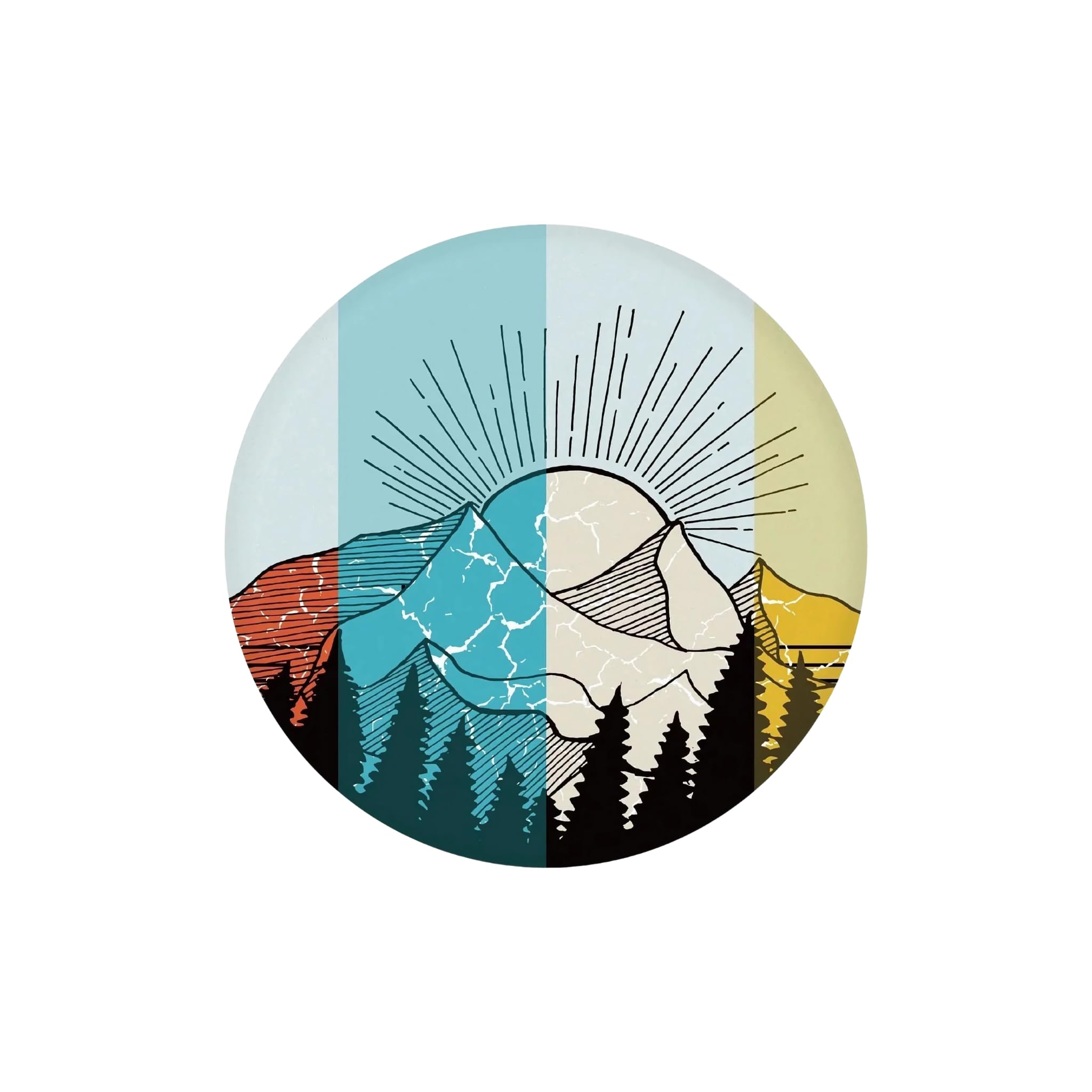 Waboba Wingman-Foldable Silicone Disc-Fly Straight and Far, Perfect for Kids and Adults - 150 x 150 x 15 mm - Mountain Rays