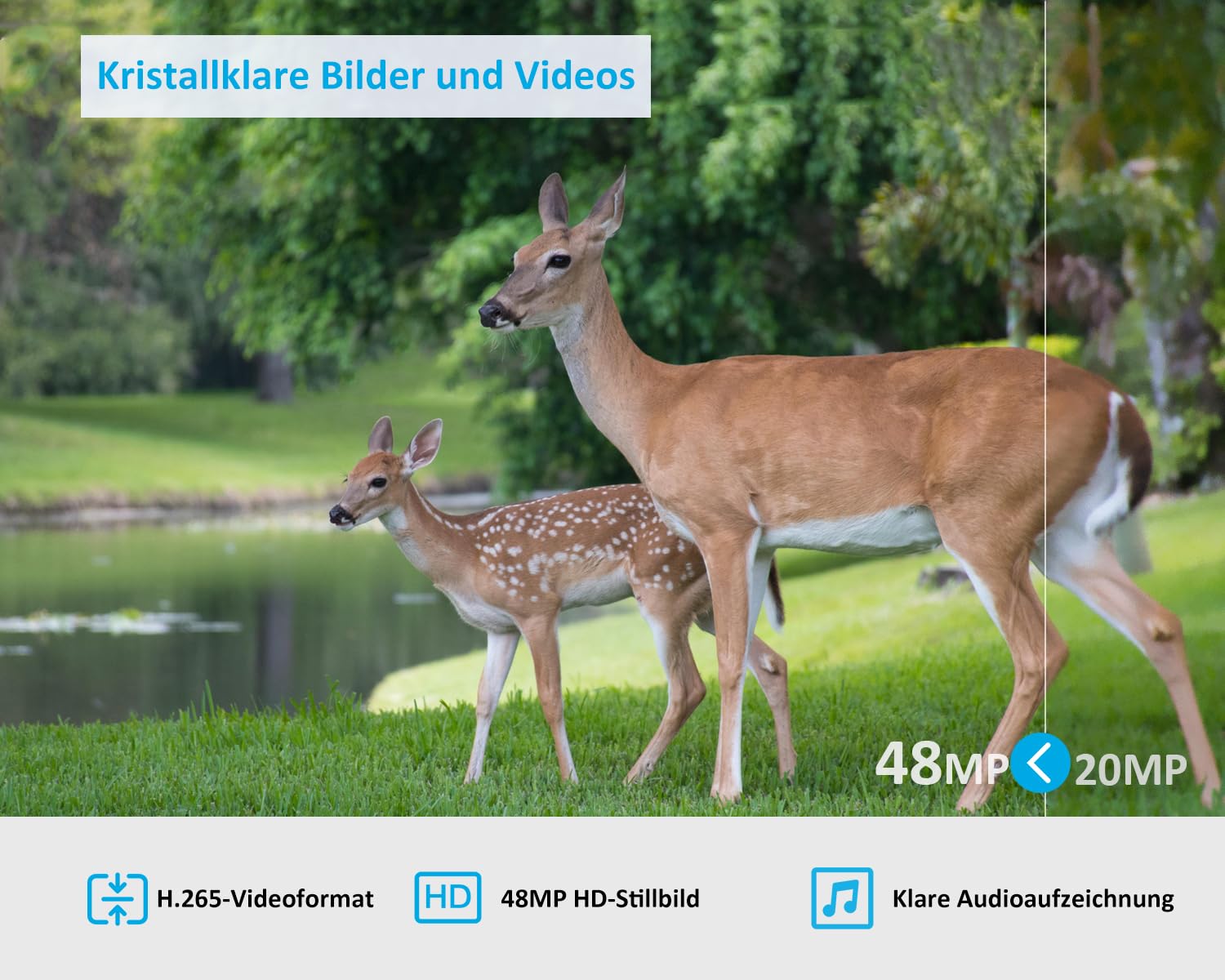 GardePro X50 4G LTE Wildkamera mit SIM-Karte und App, 48MP 1296P H.265 Video, No Glow Nachtsicht Bewegungsmelder, 4G Jagdkamera Wildtierkamera Handyübertragung, IP66 Fotofalle