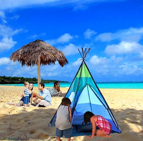 Miniatura 9 de LimitlessFunN Tipi - Tienda de campaña para niños, incluye luces de estrellas y estuche de transporte, casa de juegos para niños para niñas, niños