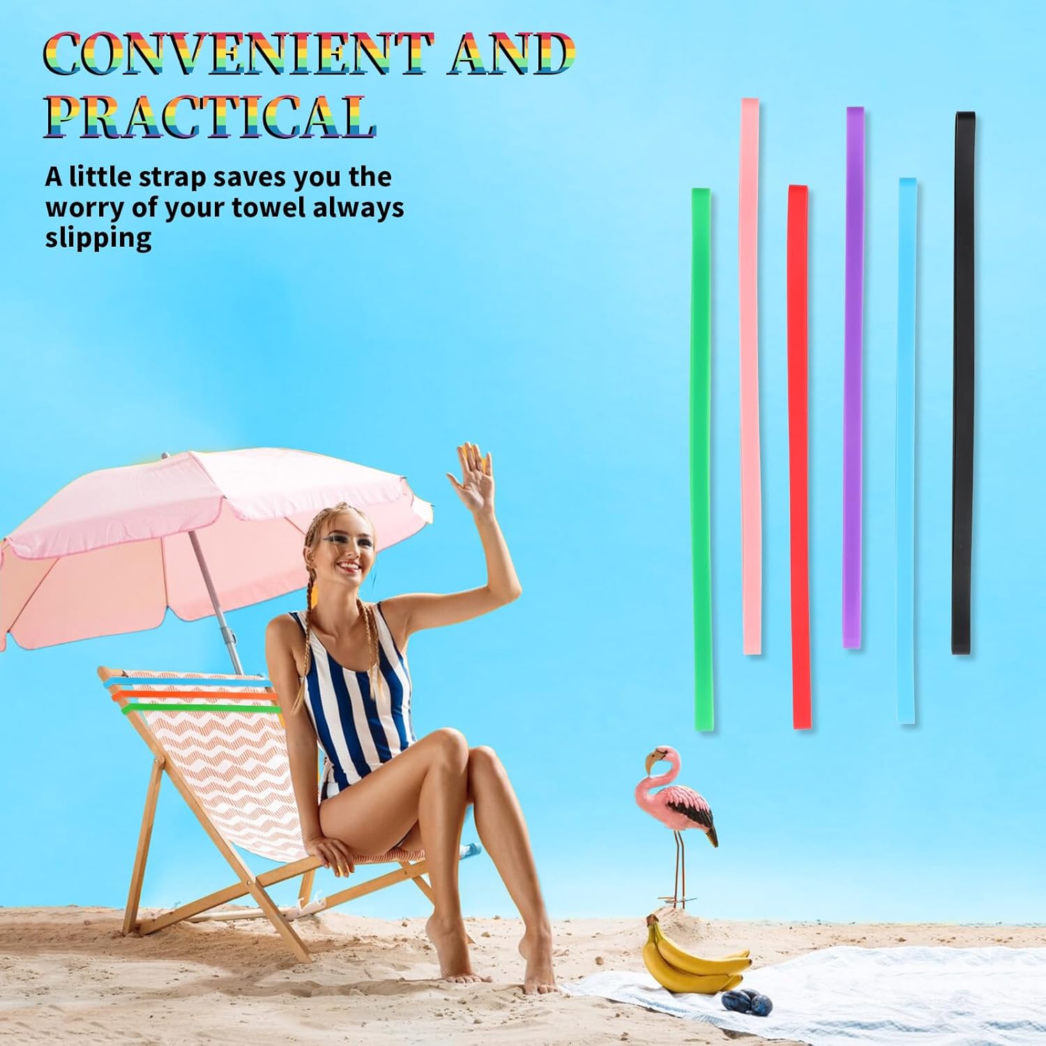 Strandurlaub Essentials: 12er-Pack Gummiband-Clips für jedes Abenteuer!