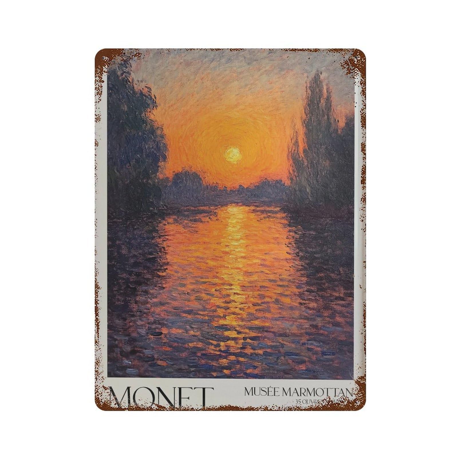 xiaoxiaoshen Monet Exhibition Claude Home Decor. Floral Wall Decor Art Metal Tin Poster Modern Home Decor Art Home Bar Shop Decorations Vintage Sign 40x30cm