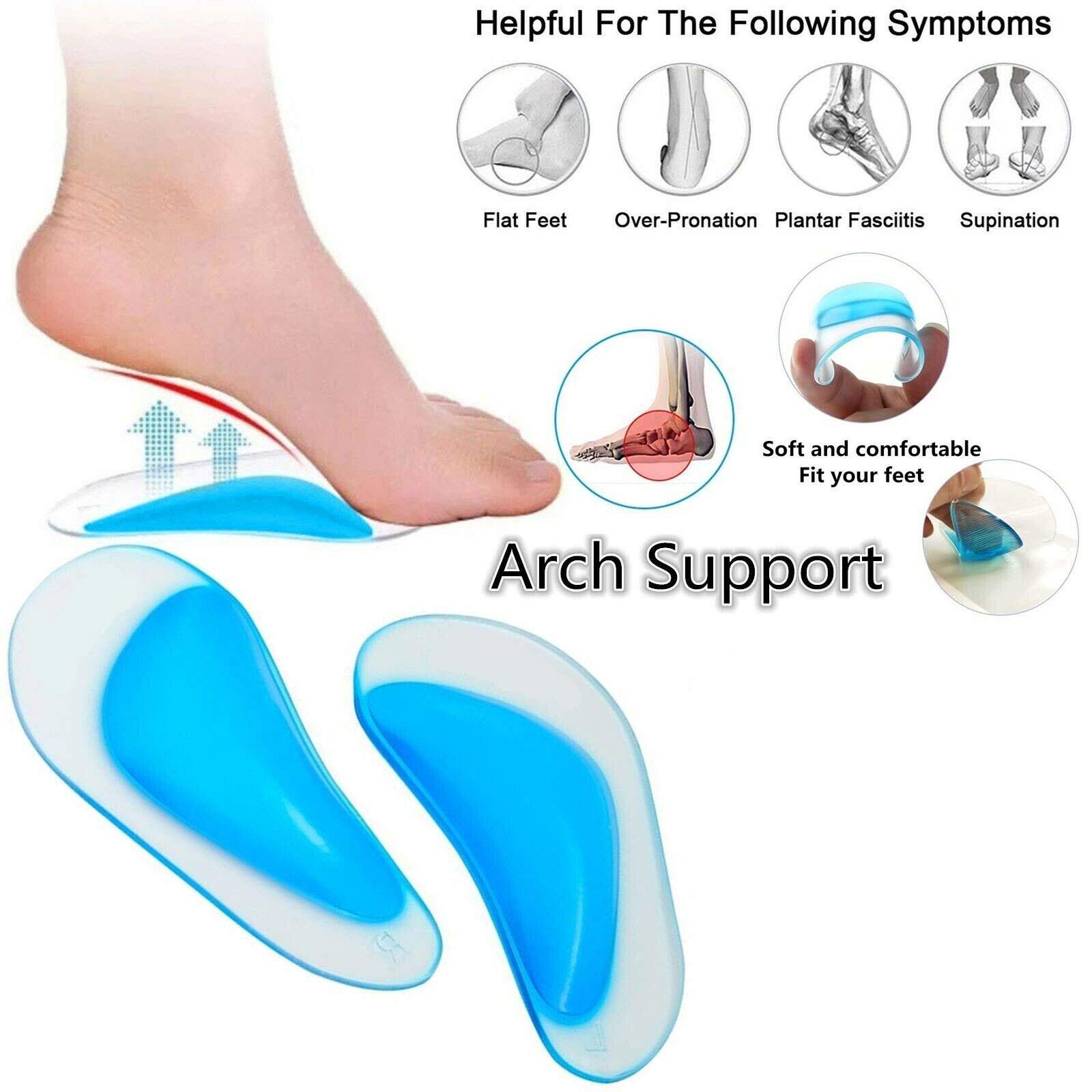 Pedimendtm 4 paia arco pronazione supporti per piedi piatti | soletta Ortottiche neuroma di Morton ammortizzatore per fascite plantare | silica gel Foot Pad cuscino ortopedico | inserti
