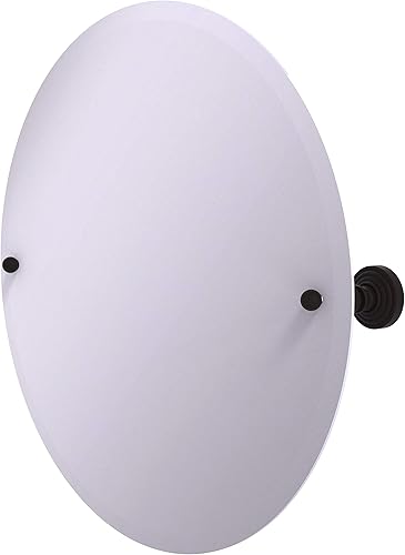 Allied Brass WP-90 - Espejo de pared con borde biselado redondo sin marco, bronce aceitado