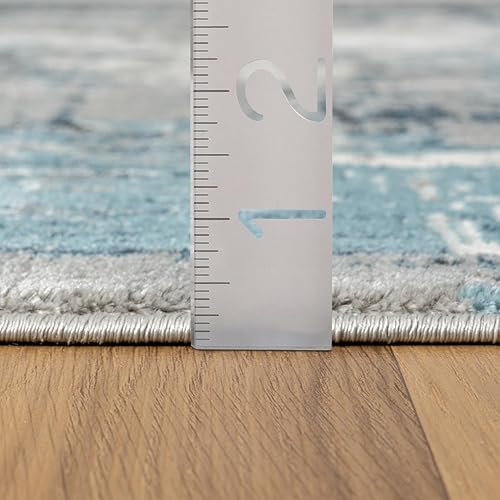 Miniatura 2 de LUXE WEAVERS Alfombra abstracta azul envejecida de 6 x 9 para sala de estar