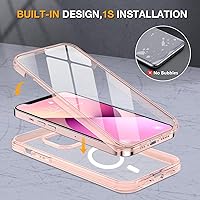 Vista 1020 de Miracase - Funda magnética para iPhone 13 Pro Max de 6.7 pulgadas (compatible con MagSafe), transparente, completo, protector de pantalla de vidrio
