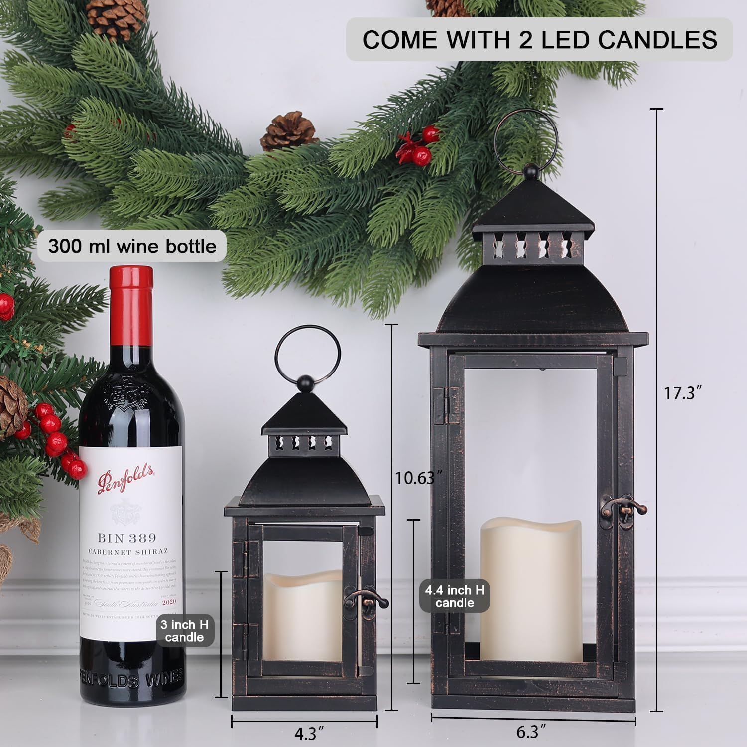 Amazon.co.jp: DECORKEY LEDランタン 装飾 屋外&屋内用 2個セット(17