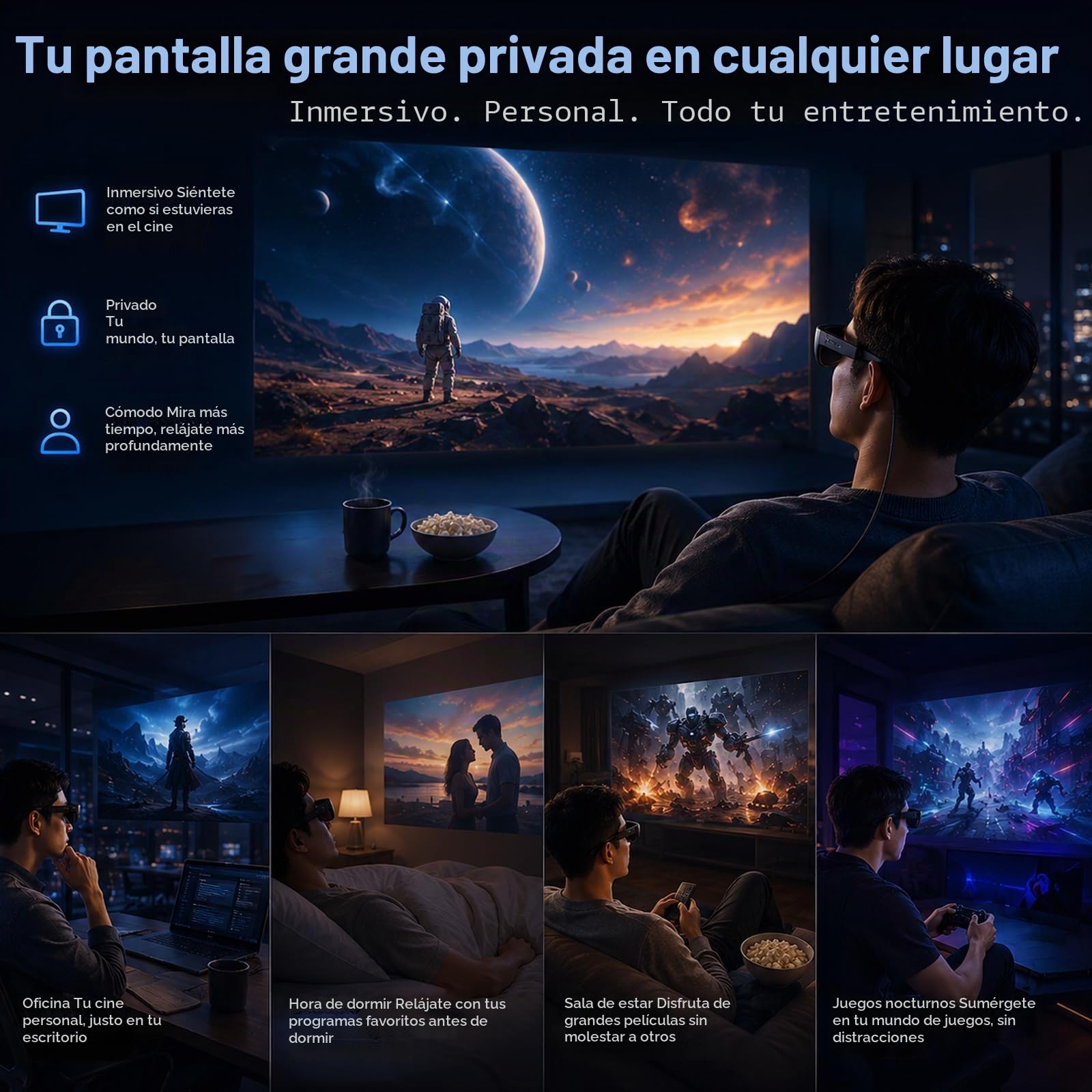 Guermok Adaptador HDMI a USB-C para gafas AR, convertidor AR 4K@60Hz con carga y puerto DC 5V – Compatible con XREAL One/Air 2 Pro, RayNeo, Rokid, Switch2/1, Xbox1, PS4/5, monitores portátiles (Negro)