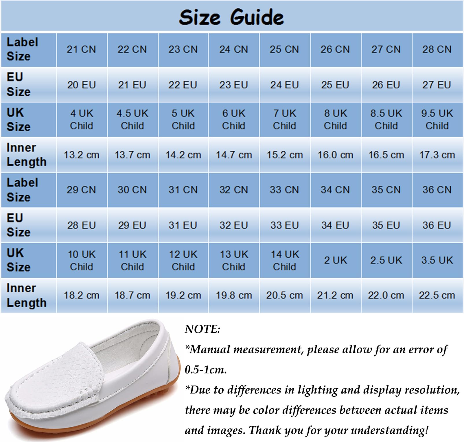 Mocassins pour Enfant Cuir Bateau Chaussures Garçon Mode Oxford Chaussures Fille Décontracté Confortable Mocassin Plates Loafers, Blanc 32 EU
