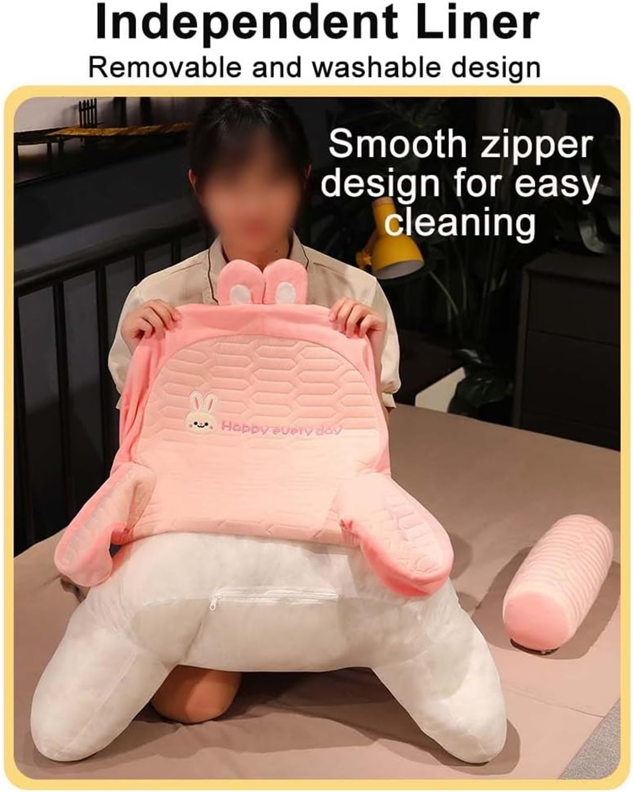 Cojín de Apoyo Lumbar for Silla Cama Que Alivia la Fatiga. Almohada mullida y cómoda(Yellow,65 * 45CM)