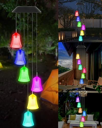 Miniatura 22 de DOUBLEZHE - Campanas de viento solares de mariposa para exteriores, regalos del día de San Valentín para ella, regalos de cumpleaños para mujeres
