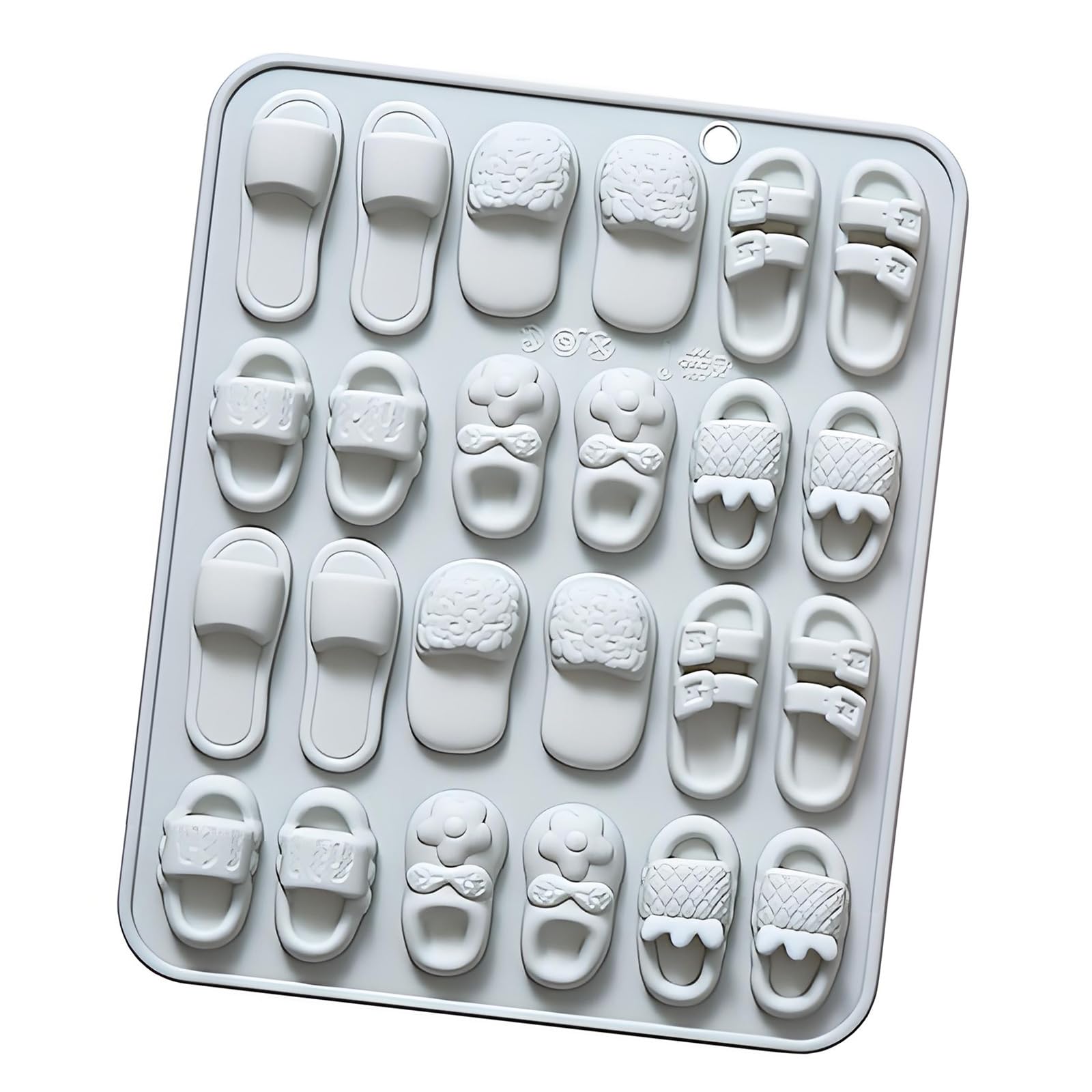 our fave 24 Cavities Silicone for with 6 Different Slipper Shape for Clay Soap and Chocolate Making Slipper