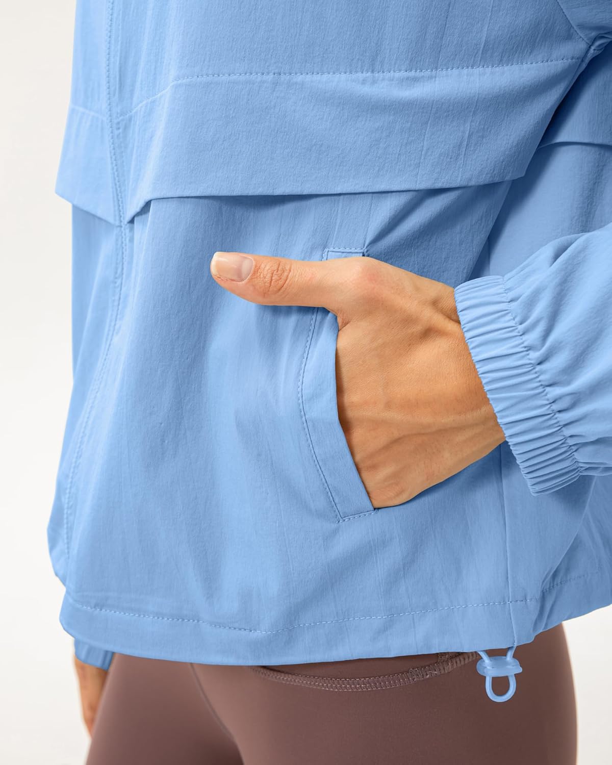 Gacaky Women's Lightweight Athletic Jacket Sun Protection Full Zip Long Sleeve Shirts Workout Track Jackets with Pocket - Image 2