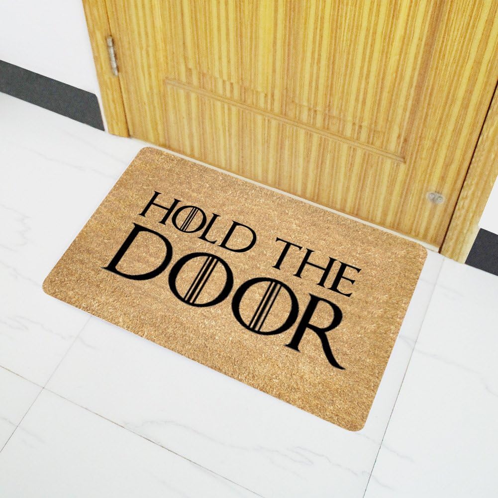 XINGUX Custom Hold the Door Mats Floor Carpet Interior / Outdoor / Front Door / Bathroom Mat Rubber Non-slip Doormat (23.6 L x 15.7 W)