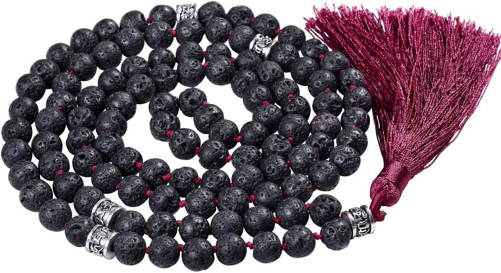 Mala Tibetana 108 Perline In Pietra - Collana Per Meditazione, Preghiera - Uomo E Donna - Foto 8