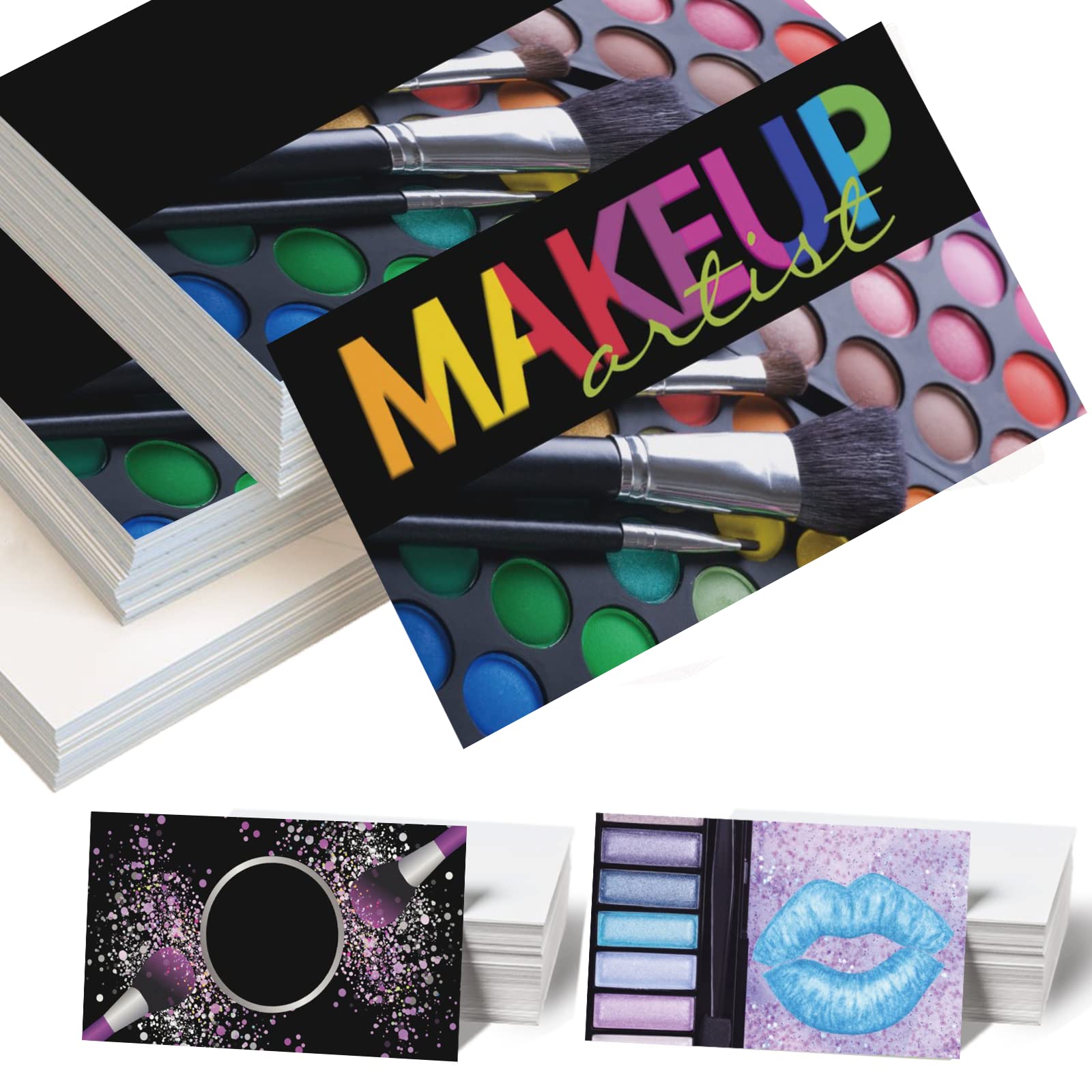 Custom Business Cards 100PCS Double-sided Printing Business Cards Customize with Your Logo Personalized 3.5"x 2" Cards for Business - Make Up