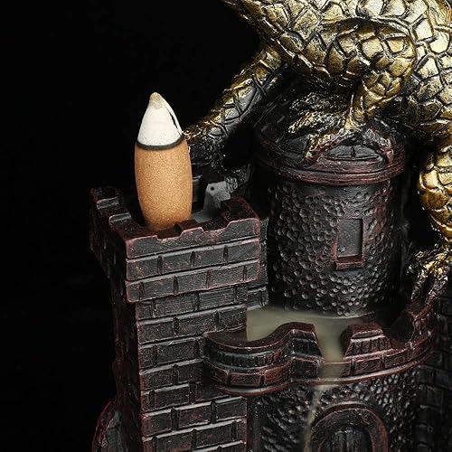 Miniatura 2 de Fly Dragon Incense Burner Smoke Waterfall Incense Holder Incense Cone Holder  50 Free Incense Cones Semli