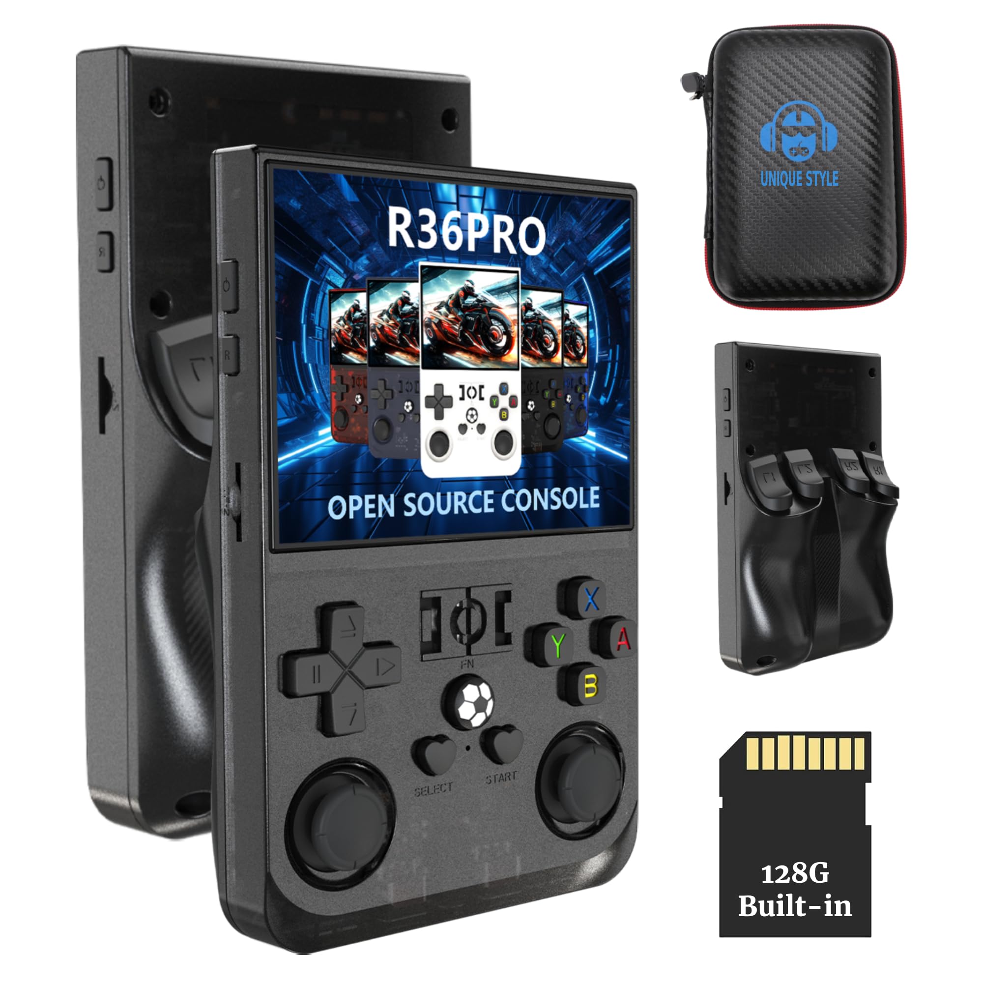 Console De Jeu Portable R36PRO 4000mAh - Écran IPS 3.5" Rétro 11 Émulateurs - Idéale Pour Enfants Et Adultes