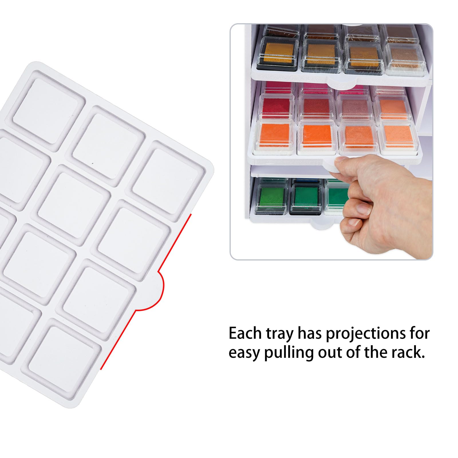 Drop Pads Ink Pad Holder Rack And Stamp Pad Storage Organizer Stampin ...