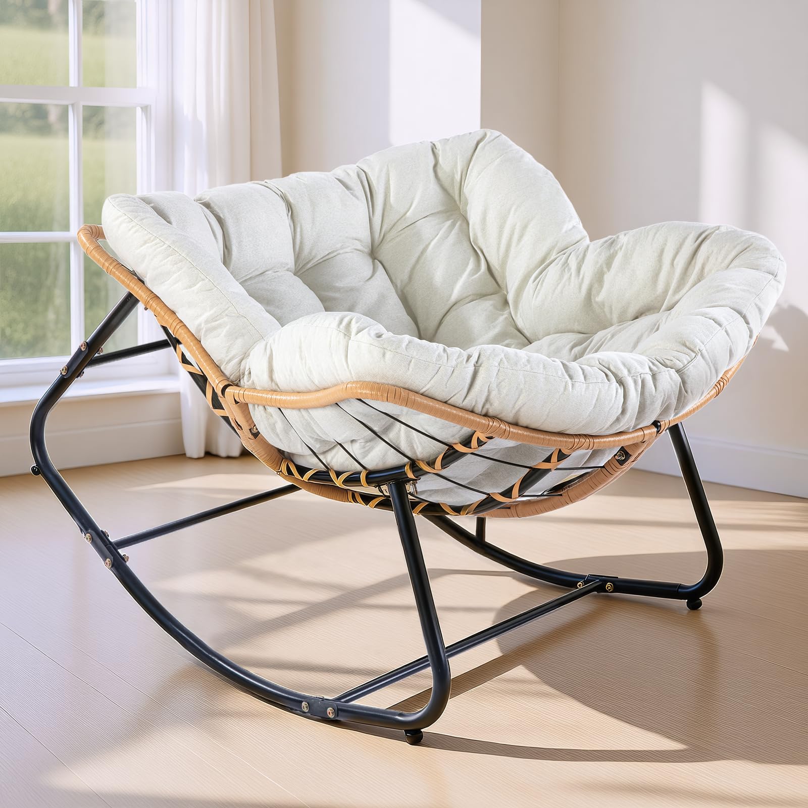 Chaise œuf surdimensionnée supportant 204 kg pour un confort sans limite