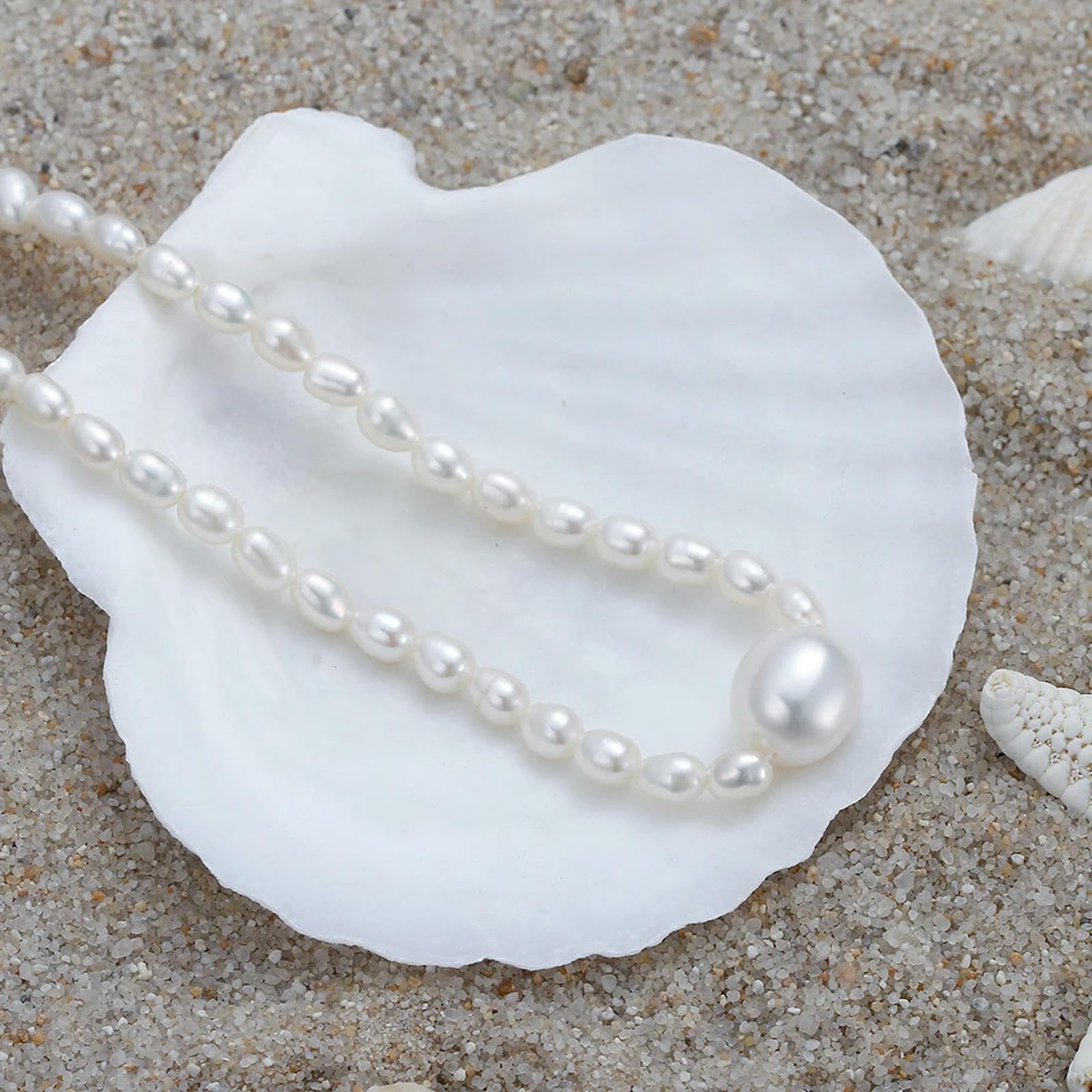 Collana Di Perle D'acqua Dolce Coltivate, Fatta A Mano, Con Perle Barocche Di Alta Qualità, Per Gioielli Da Festa Da Donna.