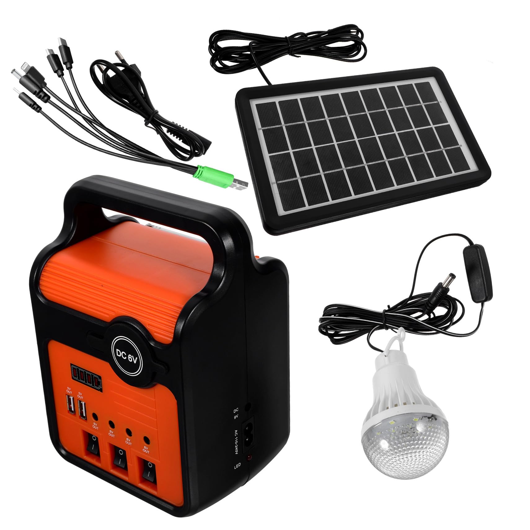 Generador de Energía Solar 220v 25w, Compacto y Silencioso