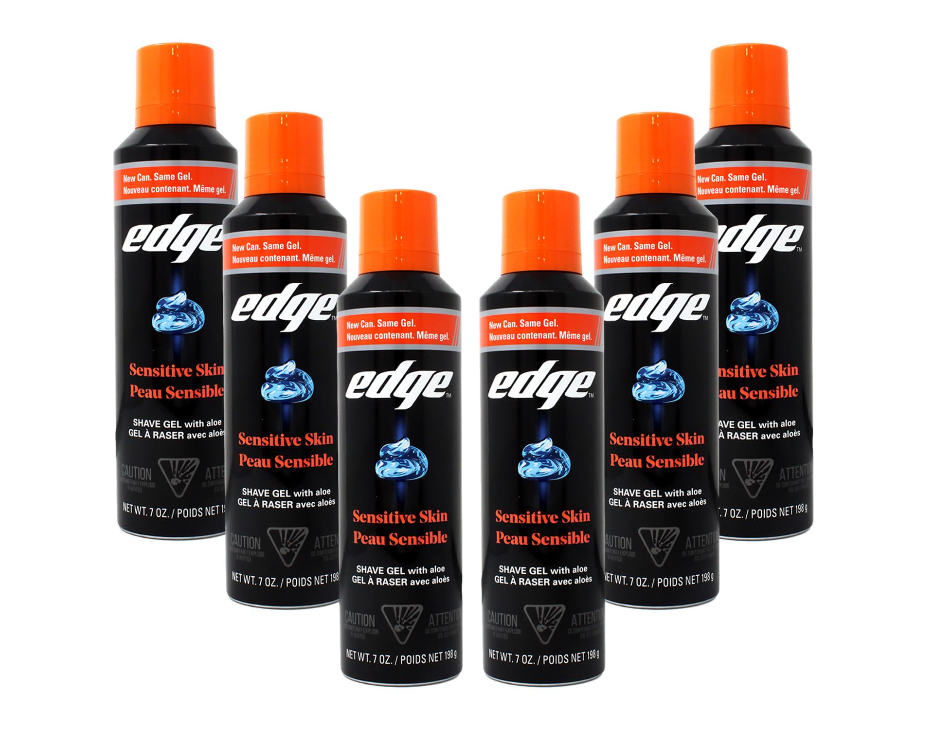 Edge Shave Gel for Men Sensitive Skin - 7 Ounce (Pack of 6) by Edge