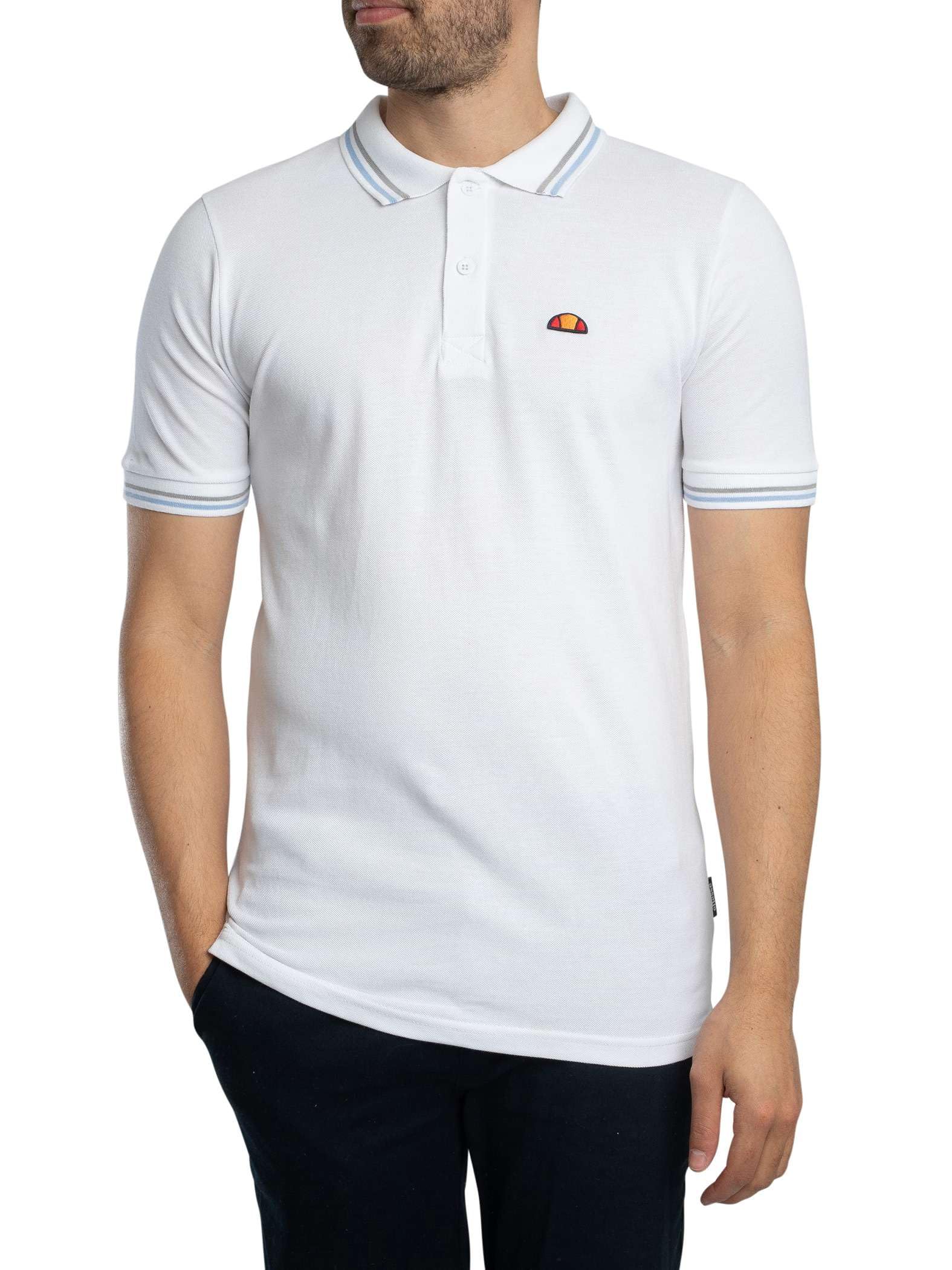 ellesse Men's Rooks Polo Shirt, White, L