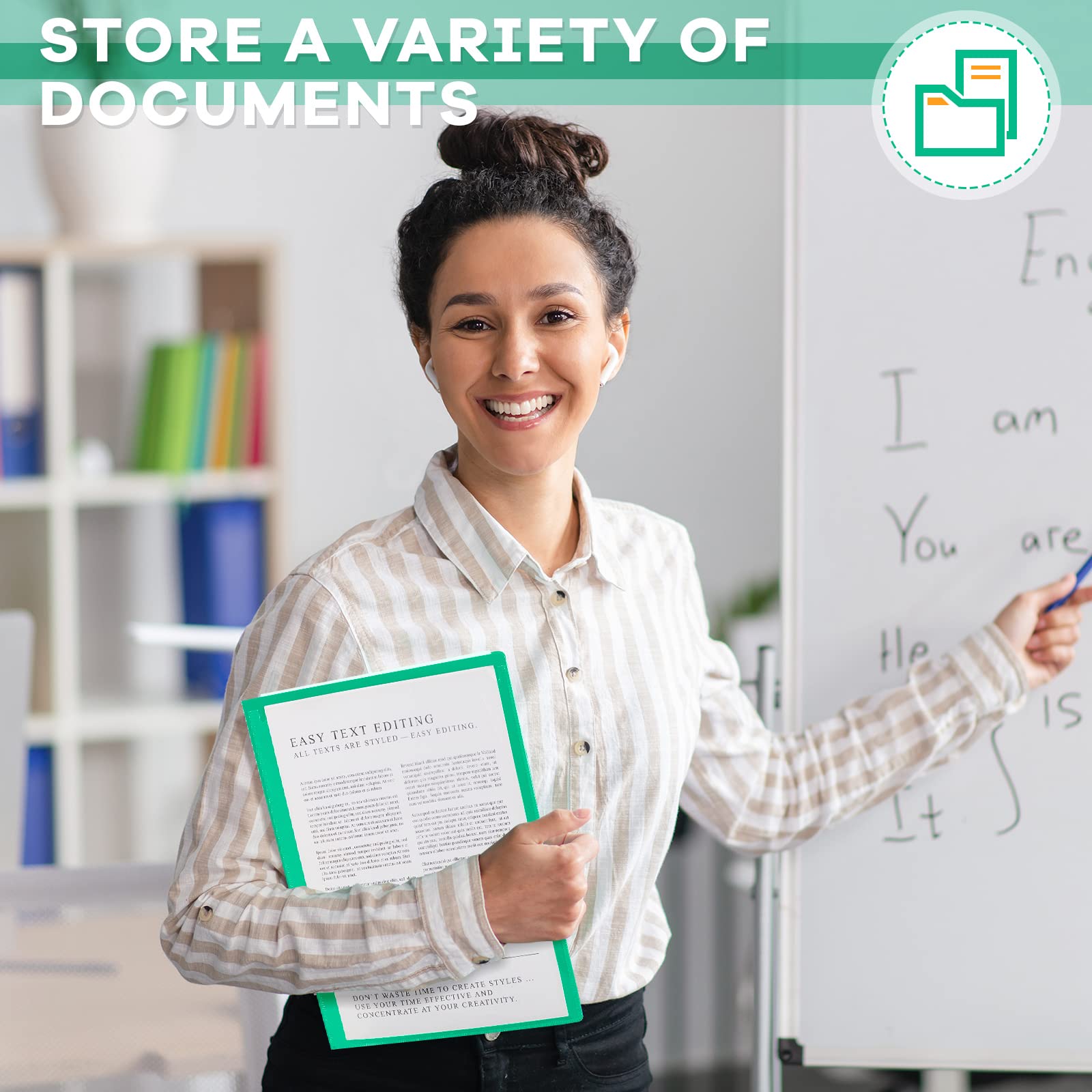 Henoyso 48 Pcs Plastic Take Home Folders With 2 Curacao