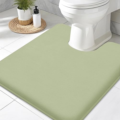 Miniatura 88 de Smiry Tapete de baño de espuma viscoelástica de 24 x 16 pulgadas, extra suave y absorbente, antideslizante, lavable para suelo, ducha y bañera,