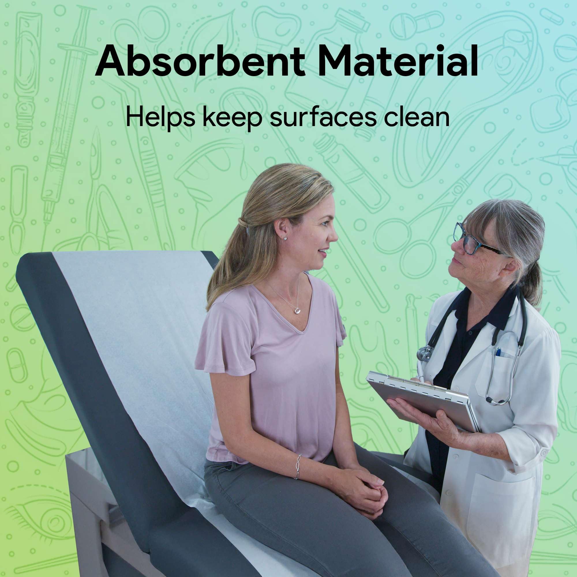 Medical Exam Table Paper 17"x125 Feet - 12 Rolls of Disposable White Table Paper Rolls for Doctor's Offices, Chiropractors, and More - Latex Free Bed Sheet — Amazon image 4